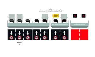 Nieuwe verkeerssituatie A12 IJsselbruggen met ingang van zondag 24 maart 9.00 uur