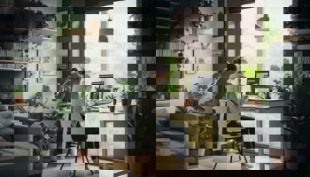 Thuiswerken stockfoto AI