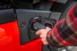 Opladen elektrische vrachtwagen